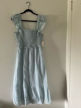 LC Lauren Conrad Light Blue Eyelet Sundress